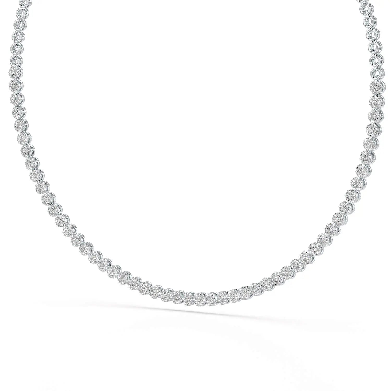 3.8 CT Lab Diamond Tennis Necklace Jama Jewels